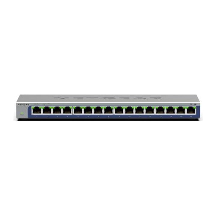 NETGEAR GS116 No administrado L2 Gigabit Ethernet (10/100/1000) Negro
