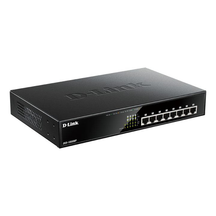 D-Link DGS-1008MP Unmanaged Switch Gigabit Ethernet (10/100/1000)…