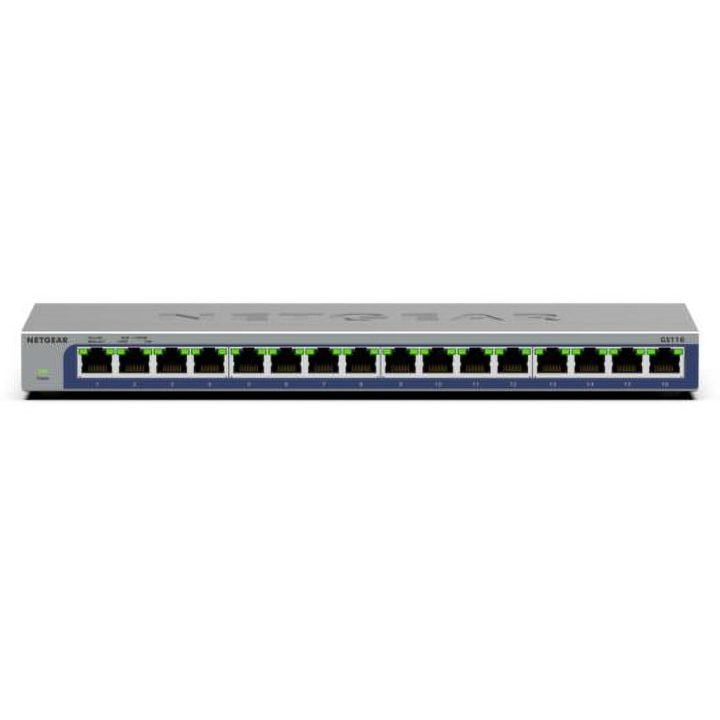 NETGEAR GS116 No administrado L2 Gigabit Ethernet (10/100/1000) Negro