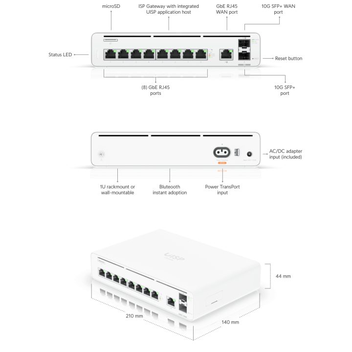 Ubiquiti UISP-CONSOLE Networks UISP Console pasarel y controlador 10…