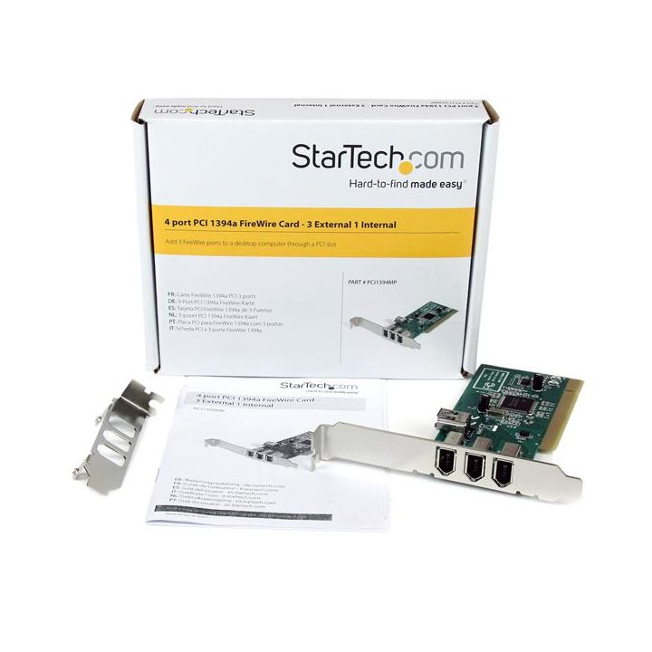 StarTech.com FireWire 400 PCI Controller Card Adapter 4 Ports FW 6…