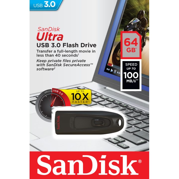 SanDisk SDCZ48-064G-U46 Ultra USB 3.0 Flash Drive 64GB