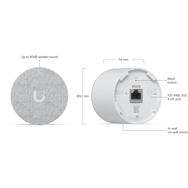 Ubiquiti UACC-Chime-PoE PoE Smart Doorbell