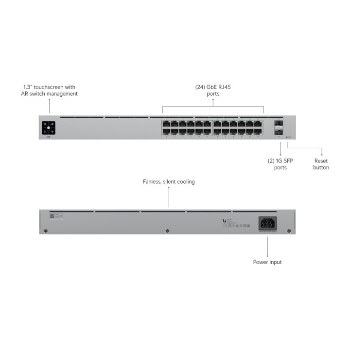 Ubiquiti UniFi USW-24 switch Gerido L2 Gigabit Ethernet (10/100/1000)…