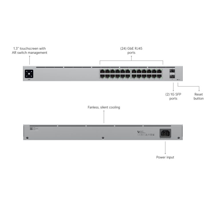 Ubiquiti UniFi USW-24 Managed L2 Gigabit Ethernet (10/100/1000)…