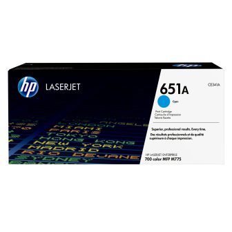 HP Cartucho de tóner original LaserJet 651A cian