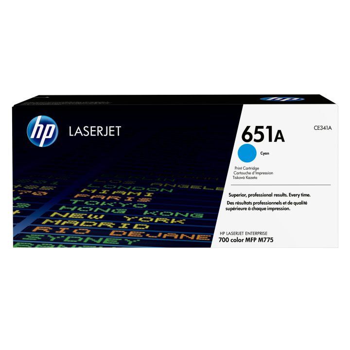 HP Cartucho de tóner original LaserJet 651A cian