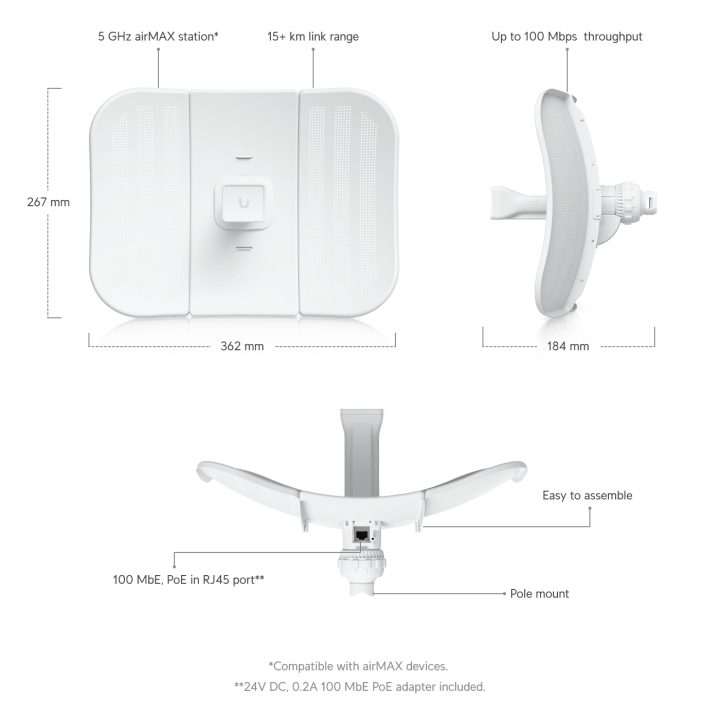Ubiquiti LBE-M5-23 LiteBeam 23 dBi 5GHz