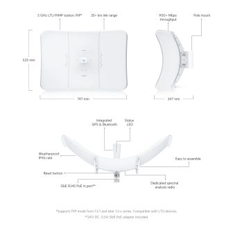 Ubiquiti LTU-XR Networks UISP LTU XR Branco Alimentação por Ethernet…