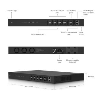 Ubiquiti UF-OLT Networks U Fiber, Managed OLT None 1U Black