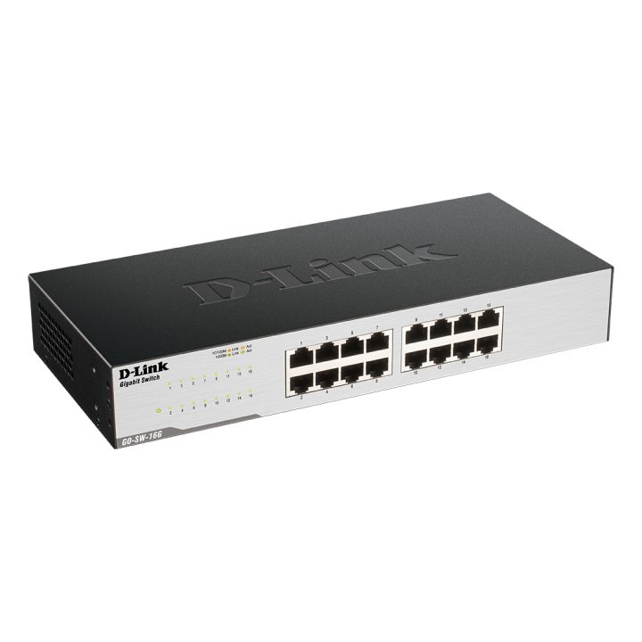 D-Link GO-SW-16G Não gerido L2 Gigabit Ethernet (10/100/1000) 1U Preto