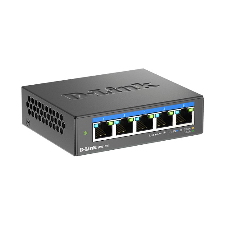 D-Link DMS-105 Unmanaged L2 2.5G Ethernet (100/1000/2500) Black