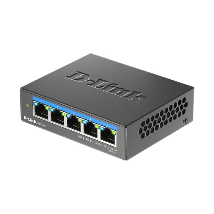 D-Link DMS-105 Unmanaged L2 2.5G Ethernet (100/1000/2500) Black