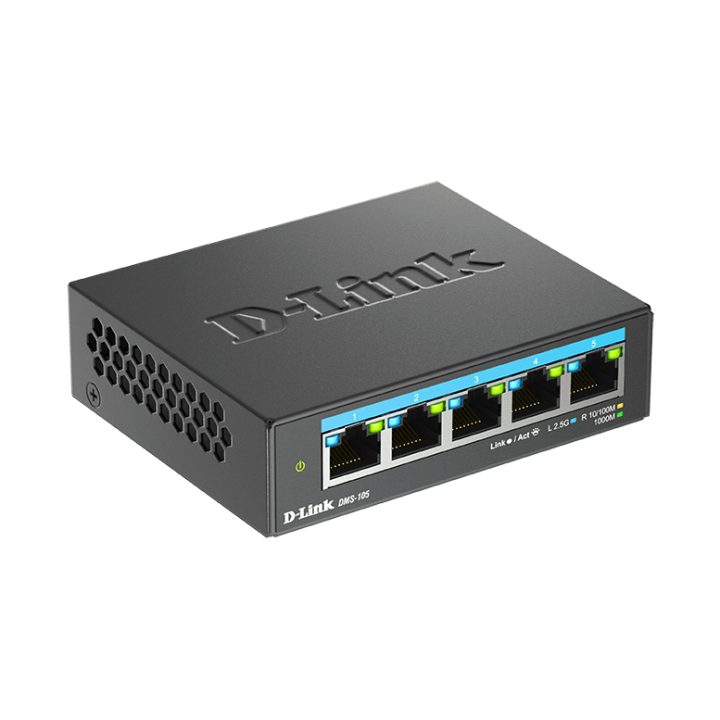 D-Link DMS-105 Unmanaged L2 2.5G Ethernet (100/1000/2500) Black