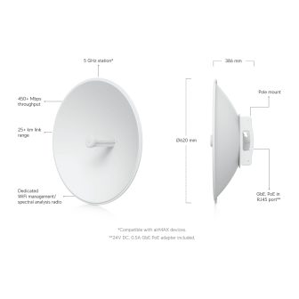 Ubiquiti PBE-5AC-620 PowerBeam 5GHz AC 620mm Parabolic Antenna