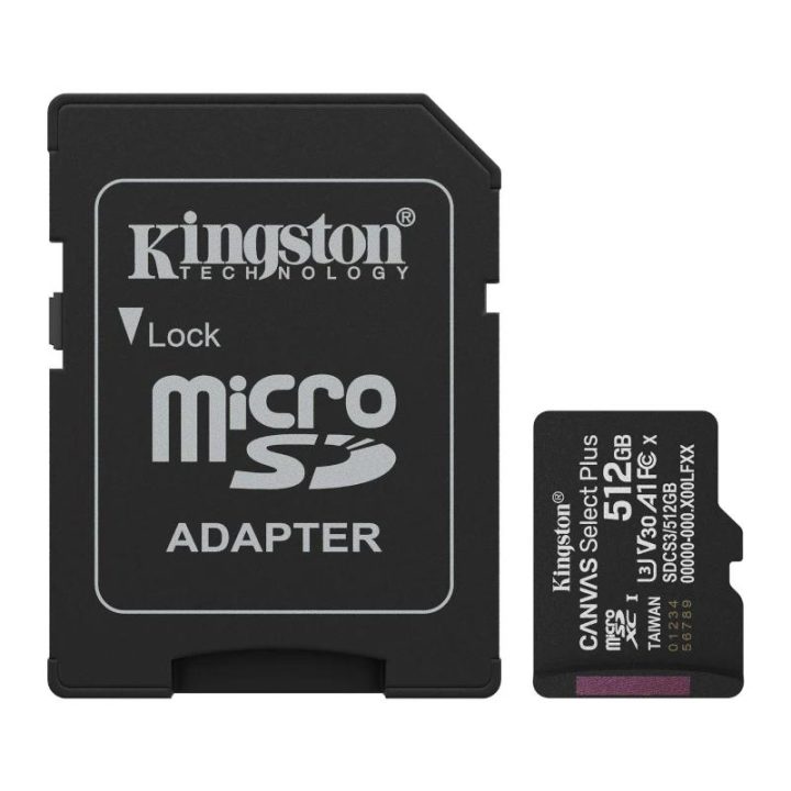 Kingston Technology 512GB microSDXC Canvas Select Plus Gen3 150MB/s…