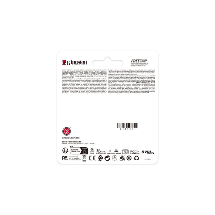 Kingston NV3 500 GB M.2 NVMe PCIe 4.0