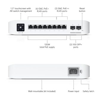 Ubiquiti UniFi USW-PRO-8-POE switch Gerido L2/L3 Gigabit Ethernet…