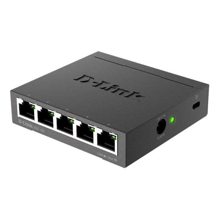 D-Link DGS-105 Não gerido L2 Gigabit Ethernet (10/100/1000) Preto