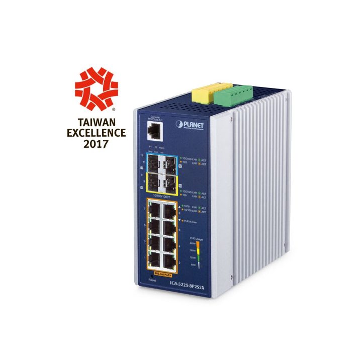 PLANET IGS-5225-8P2S2X Managed L3 Gigabit Ethernet (10/100/1000)…