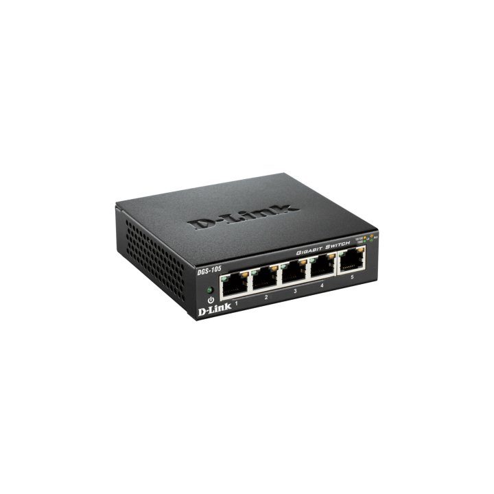 D-Link DGS-105 Não gerido L2 Gigabit Ethernet (10/100/1000) Preto