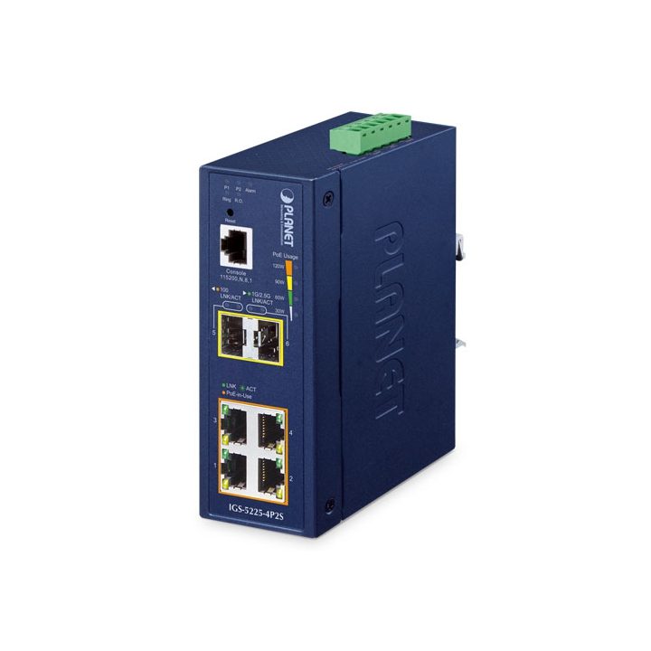 PLANET IGS-5225-4P2S Managed L2+ Gigabit Ethernet (10/100/1000) PoE…