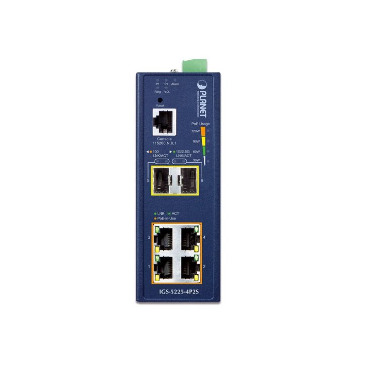 PLANET IGS-5225-4P2S Managed L2+ Gigabit Ethernet (10/100/1000) PoE…