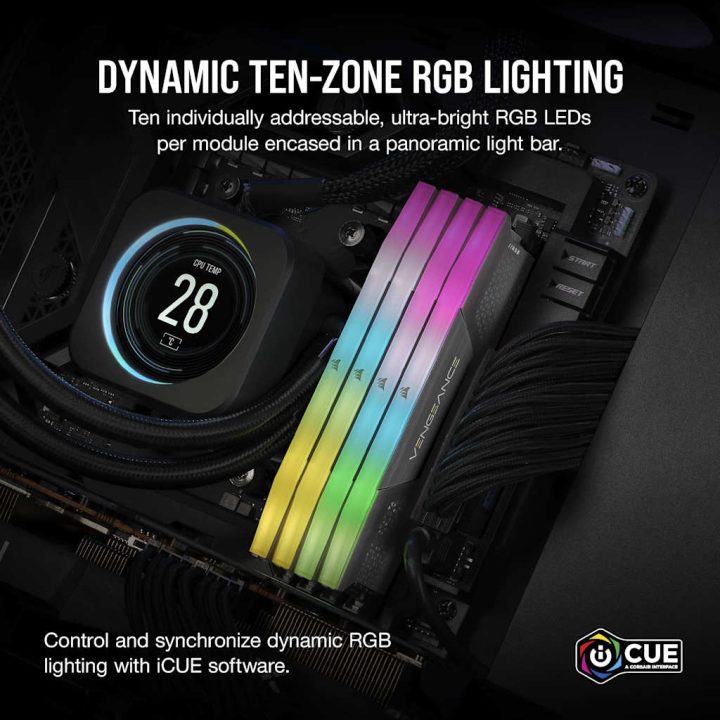 Memoria Corsair DDR5 32GB 2X16GB PC6000 vengeance RGB…