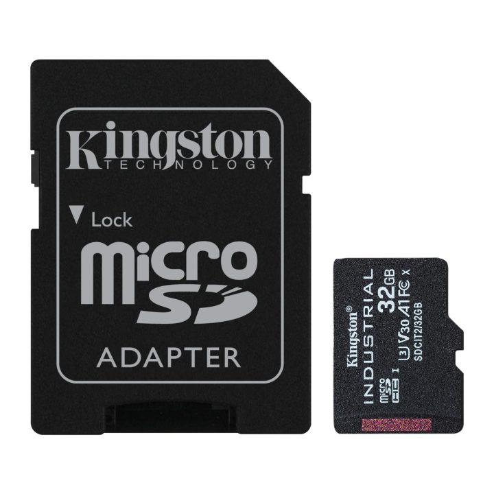 Kingston Technology 32GB microSDHC Industrial C10 A1 pSLC Card + SD…