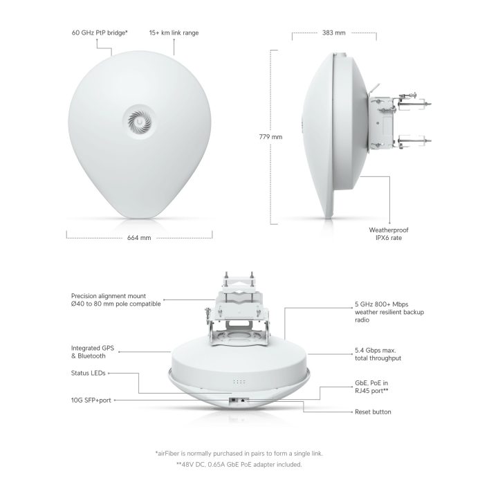 Ubiquiti AF60-XR UISP airFiber 60 XR