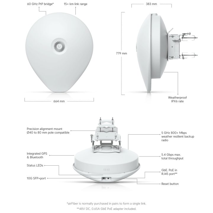 Ubiquiti AF60-XR UISP airFiber 60 XR