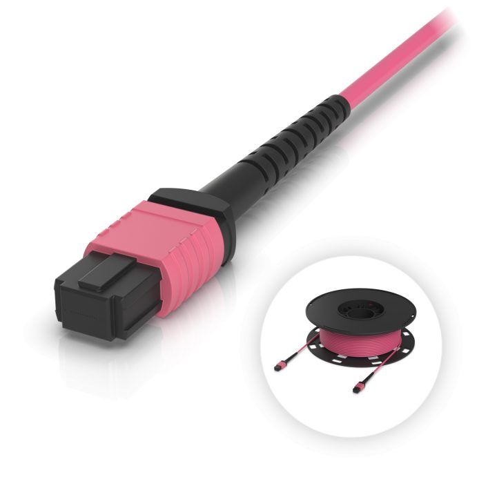 Ubiquiti UACC-OFC-MA-MPMP-60M OM4 MPO-12 UPC Fiber Optic Patch Cable