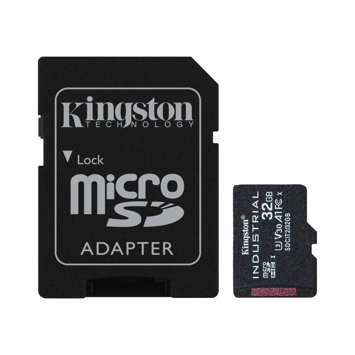 Kingston Technology 32GB microSDHC Industrial C10 A1 pSLC Card + SD…