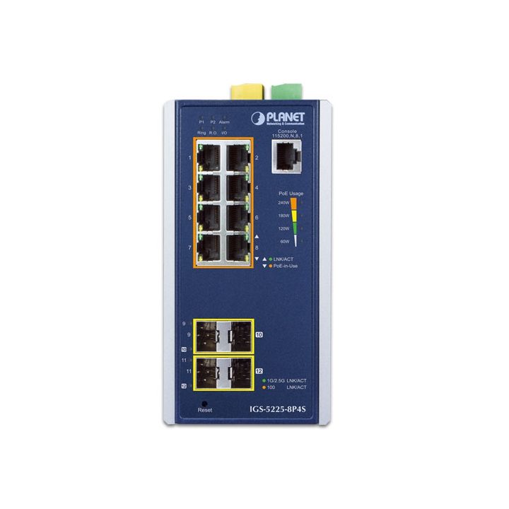 PLANET IGS-5225-8P4S switch Gerido L2+ Gigabit Ethernet (10/100/1000)…