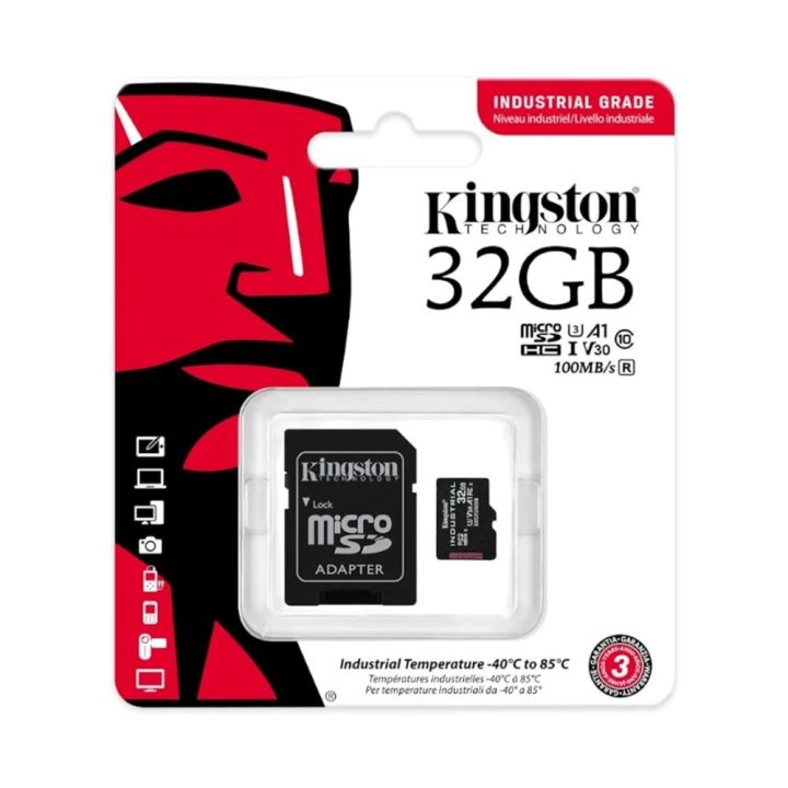 Kingston Technology Cartão microSDHC Industrial 32GB C10 A1 pSLC +…