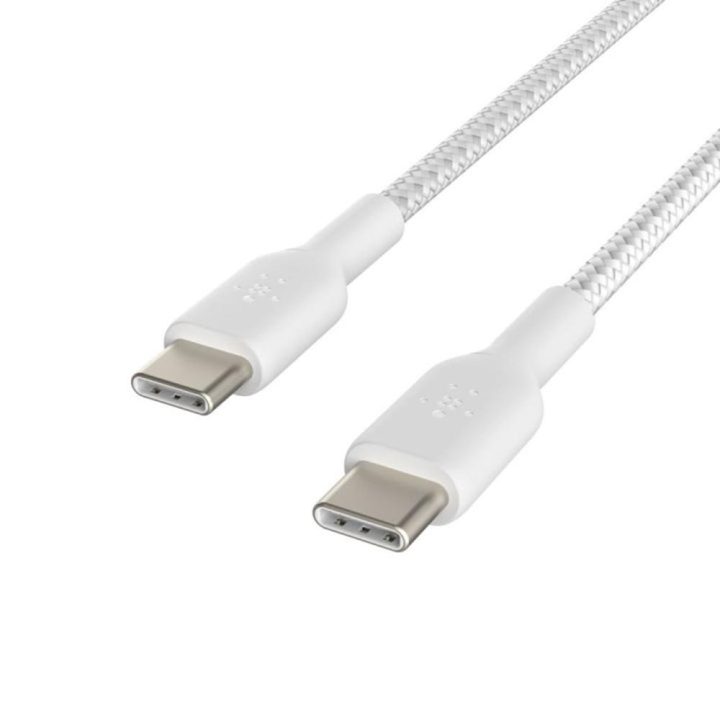 Cable USB-C Belkin 1m-macho-macho-blanco (CAB004BT1MWH)