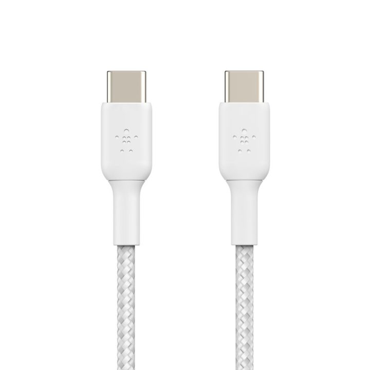 Cable USB-C Belkin 1m-macho-macho-blanco (CAB004BT1MWH)