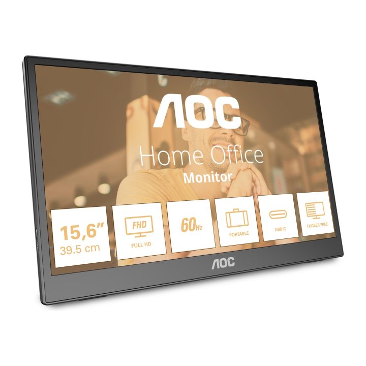 AOC 16T3EA Portable Monitor or TV Black 15.6" 1920 x 1080 Pixels