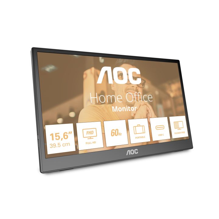 Monitor portátil ou TV AOC 16T3EA Preto 15,6" 1920 x 1080 Pixéis