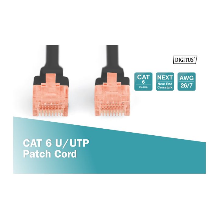 Digitus DK-1612-030/BL cabo de rede Preto 3 m Cat6 U/UTP (UTP)