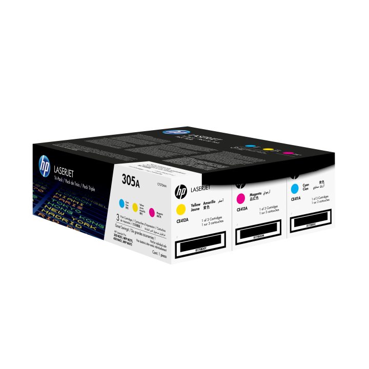 HP Pack de poupança de 3 cartuchos de toner original LaserJet 305A…