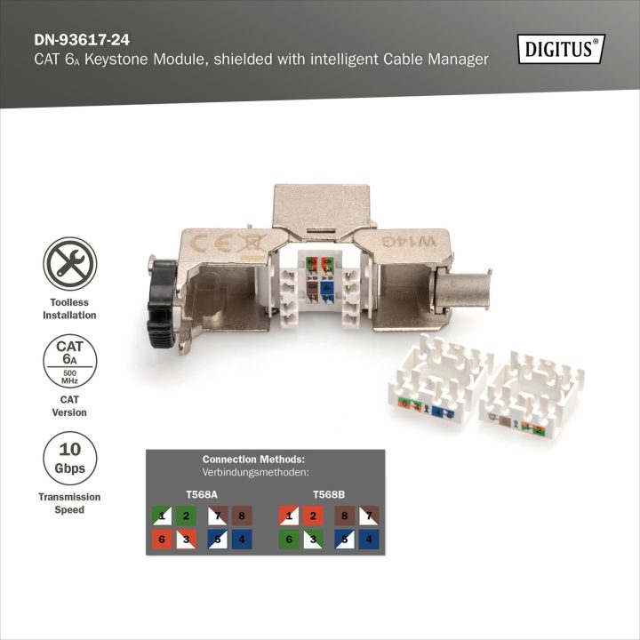 Conector Digitus DN-93617-24 Prateado