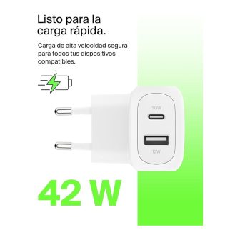 Belkin BoostCharge™ 42W - 30W USB-C PD PPS + 12W USB-A Dual Wall…