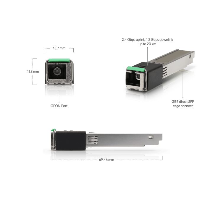 Ubiquiti Networks UF-Instant red Fiber Optic Transceiver Module 2.488…