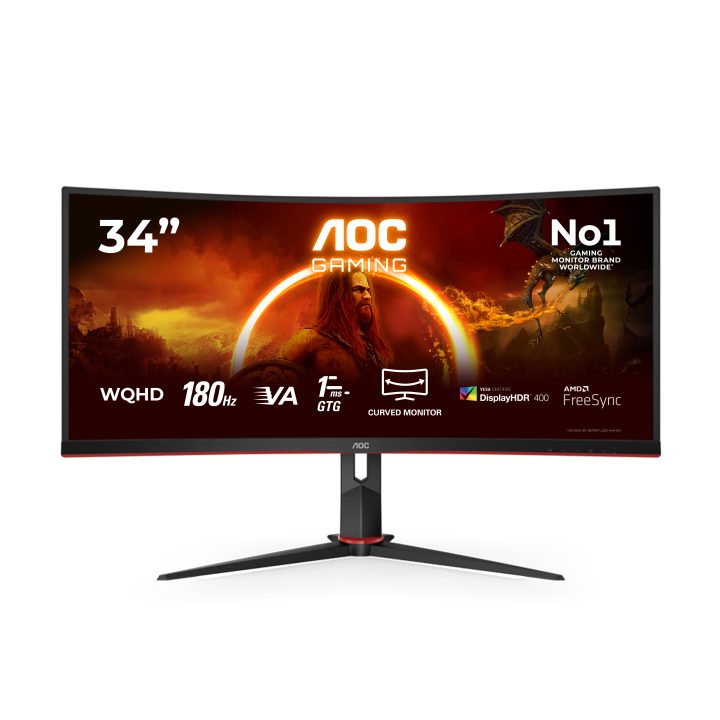 AOC G2 CU34G2XP 34" UWQHD 180 Hz Curved VA