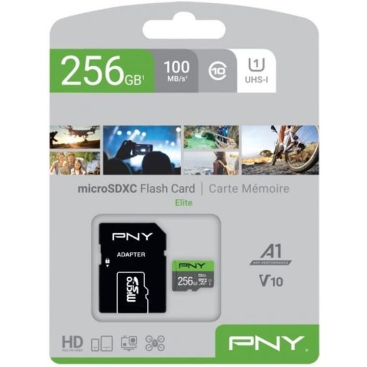 Tarjeta memoria micro secure digital micro SDXC elite Pny 256GB clase…