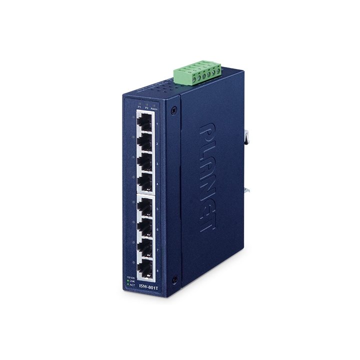 PLANET ISW-801T switch não gerido L2 Fast Ethernet (10/100) Azul