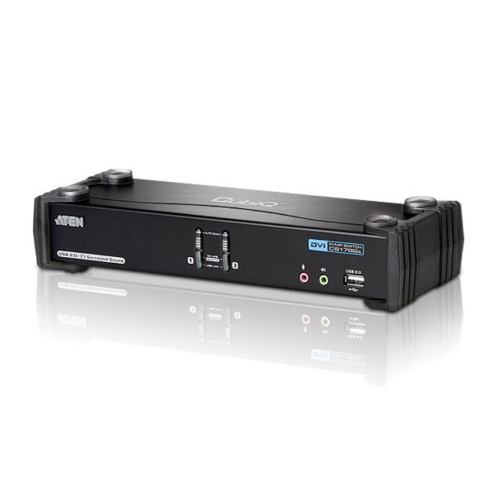 ATEN Switch KVMP™ DVI/Áudio dual link (7,1 canais) USB de 2 portas