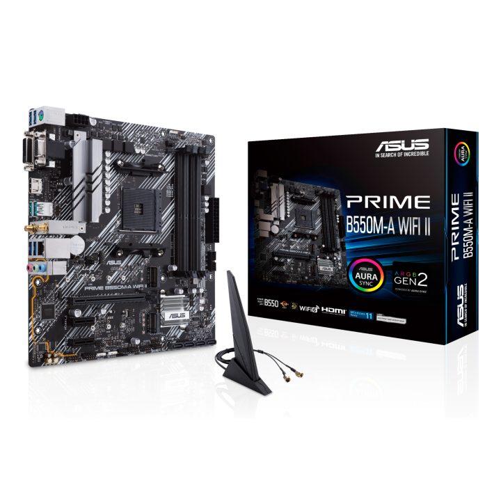 ASUS PRIME B550M-A WIFI II AMD B550 AM4 Socket Micro ATX