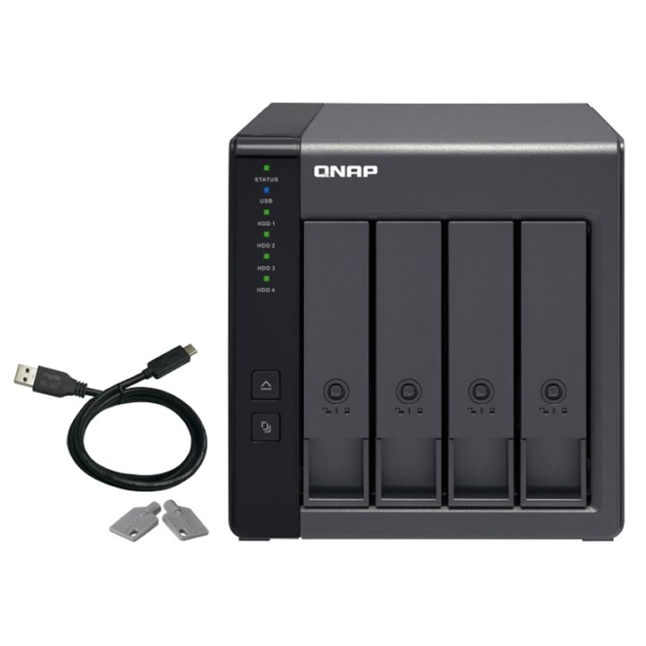 QNAP TR-004 caixa para disco rígido externo Carcaça de disco…